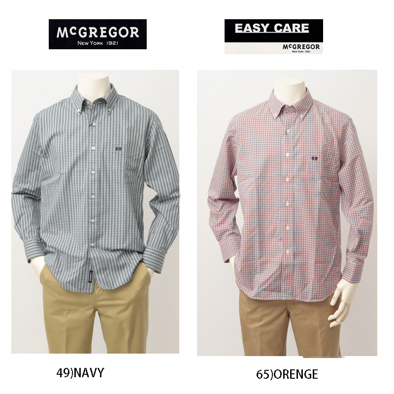 McGREGOR マクレガー EASY CARE　ボタンダウンチェックシャツ 111173101の画像