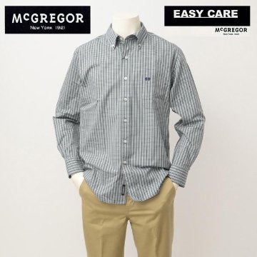 McGREGOR マクレガー EASY CARE　ボタンダウンチェックシャツ 111173101画像