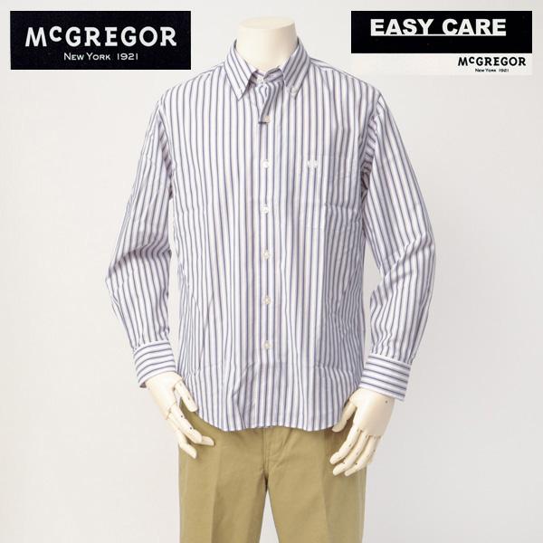 McGREGOR マクレガー EASY CARE　ボタンダウンストライプシャツ 111173101画像