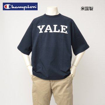 Champion チャンピオン 米国製　USA製 T1011 カレッジロゴ ラグランスリーブ Tシャツ YALE c5-x307画像