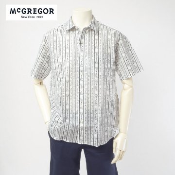 McGREGOR　マクレガー111162301 メンズ　半袖シャツ　カジュアルシャツ　サッカー素材画像
