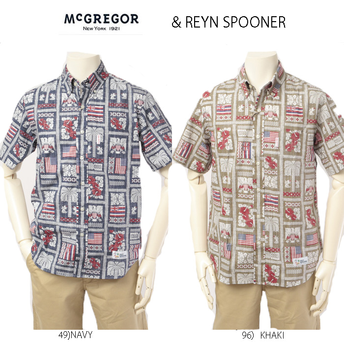 McGREGOR　マクレガー111162303 メンズ　半袖シャツ　シアサッカー素材画像