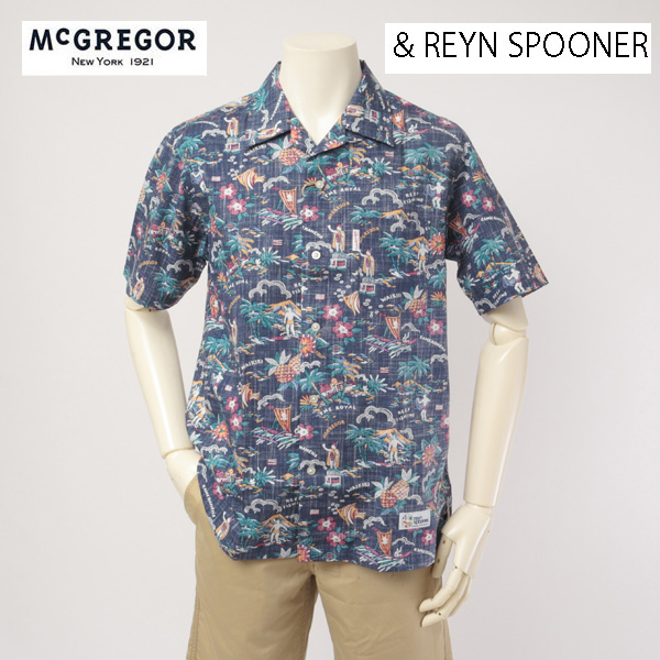 McGREGOR　マクレガー111162304 メンズ　半袖シャツ　アロハシャツ画像