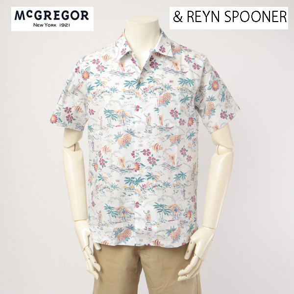 McGREGOR　マクレガー111162304 メンズ　半袖シャツ　アロハシャツ画像
