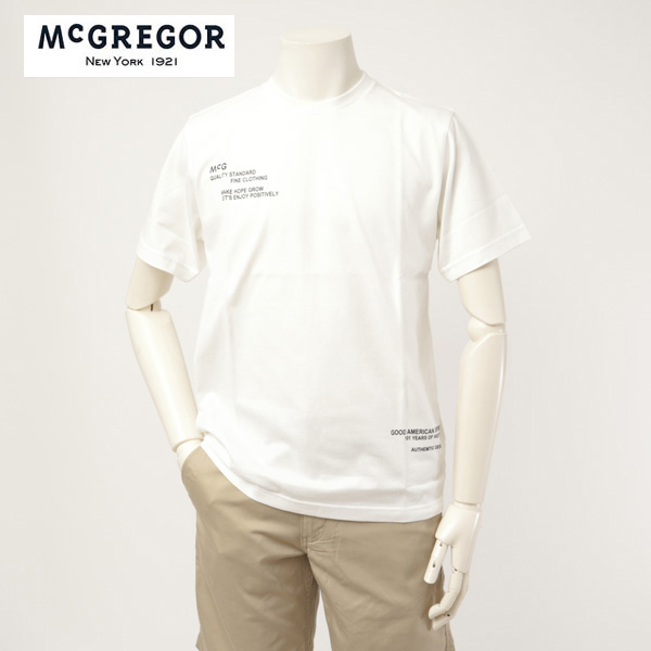McGREGOR　マクレガー111722506 メンズ　半袖シャツ　Tシャツ テキストプリント　画像