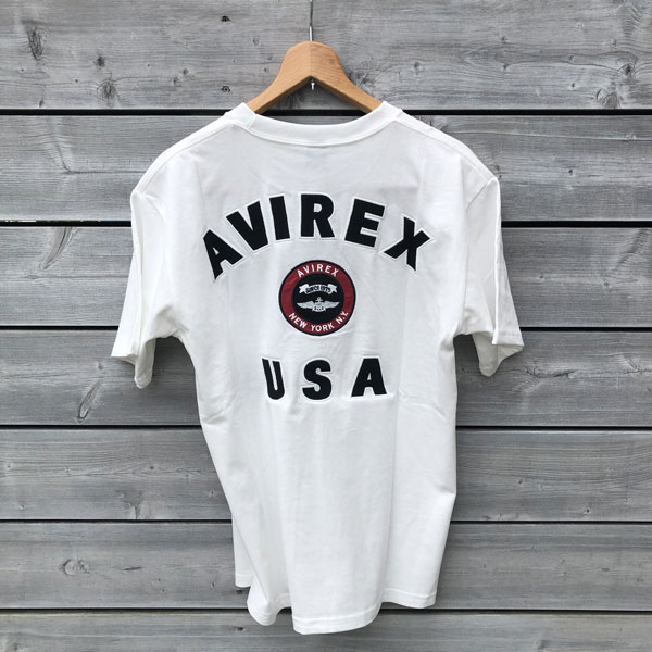 avirex 783-2129010 ヴァーシティロゴTシャツ ミリタリー 半袖Tシャツ画像
