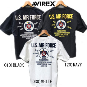 avirex 783-3134052 ミリタリー 半袖Tシャツ 刺繍 プリント画像