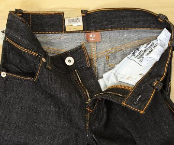 EU511-00　ＳＬＩＭLY  SLIM スクエアートップブロックデザインジーンズ AGELESS 再入荷！ 先進のテクノロジーが可能にした。 色褪せない新デニム画像