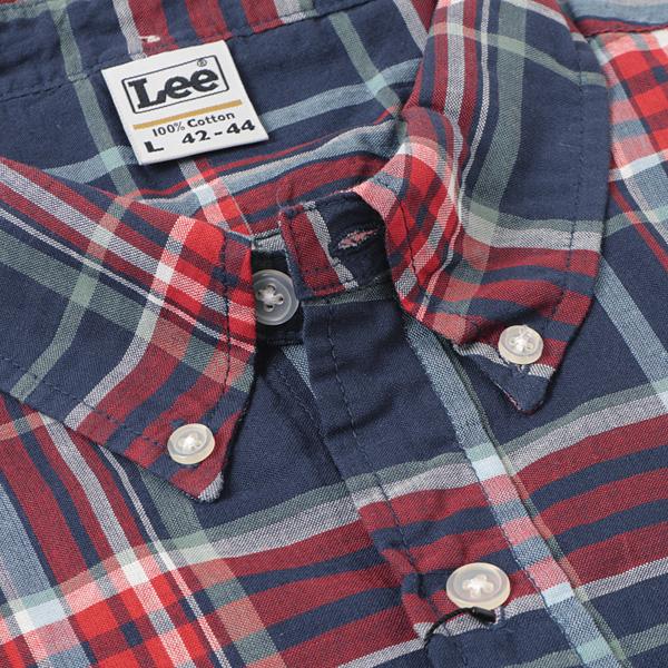 Lee  19464 チェックタイトフィットBDシャツ スリムフィットボタンダウンシャツ アイビーシャツ　チェックシャツ　マドラスシャツ画像