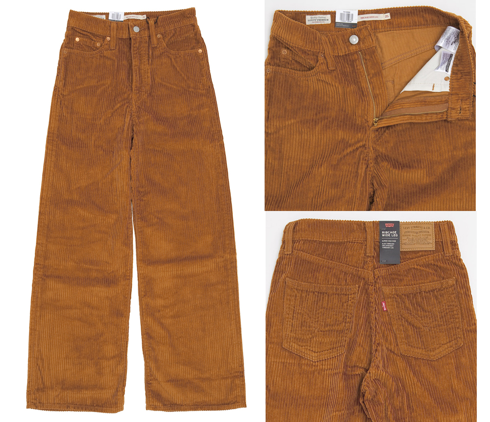 Lady Levi's コーデュロイ　ワイドパンツ　股上深め　79112-00の画像