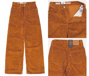 Lady Levi's コーデュロイ　ワイドパンツ　股上深め　79112-00の画像