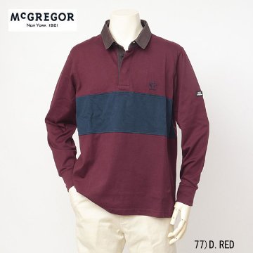 McGREGOR　マクレガー 111612601 メンズ　長袖シャツ　ラガーシャツ　天竺素材画像