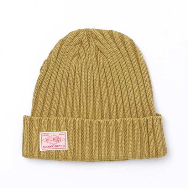 bigmike ビッグマイク  102014000 ウォッシュド リブ ニットキャップ コットン100% リブニットキャップ　ピグメント加工の画像