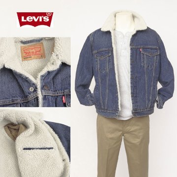 Levi's リーバイス 16365-0162 デニムジャケット TYPE 3 SHERPA TRUCKER 裏地ボア素材 優れた保湿性 画像