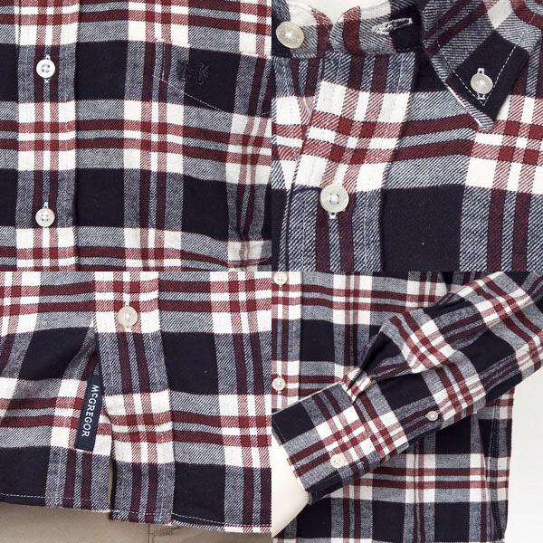 マッグレガー　コットン起毛のボタンダウンチェックシャツ　117179603の画像