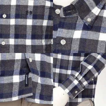 マッグレガー　コットン起毛のボタンダウンチェックシャツ　117179604の画像