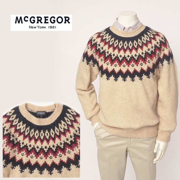 McGREGOR マックレガー 111732801 ノルディックセーター セーター ニット 厚手 31）IVORYの画像