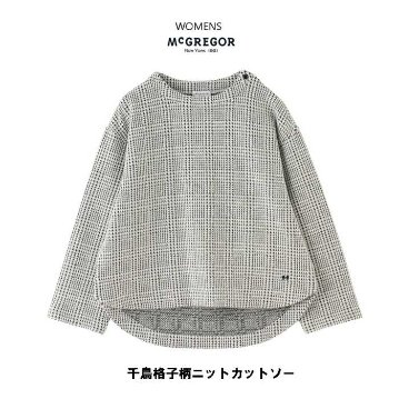 McGREGOR　マクレガー　レディース 311713802 千鳥格子（ガンクラブチェック） プルオーバーカットソーの画像