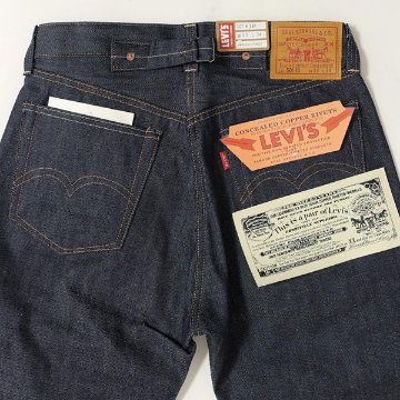 リーバイス ヴィンテージ 1890年モデル 90501-00 22)リジッド　日本製　オーガニック　コットン　デニム　カイハラ　LEVI'S　XX501　 サスペンダーボタン付仕様　の画像