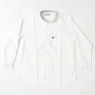 McGREGOR　MM17-4001 マクレガー メンズ　長袖シャツ　オックスフォード　ボタンダウンシャツ　ホワイト 刺繍　McGREGOR NAME ポケット画像