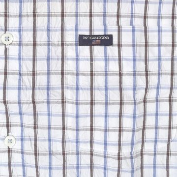 マクレガー　McGREGOR　MM16-4305　Lサイズ　 マクレガー メンズ　半袖シャツ　ボタンダウンシャツ　 ワンポイントブランドロゴ入り画像