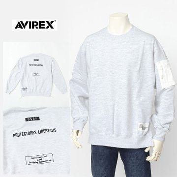 AVIREX/アヴィレックス AVIREX アビレックス  4132006 バギーフィットフィル ポケットクルースェット サイドジップスリット仕様 裏毛パイル画像