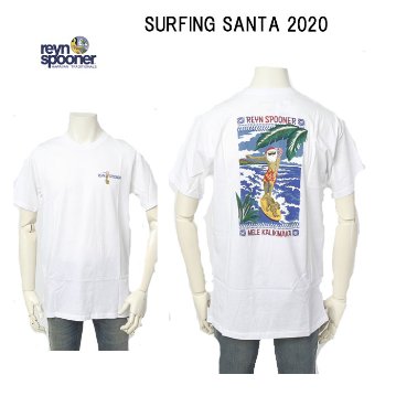 reynspooner レインスプーナー　301-5233 SURFING SANTA アロハ シャツ　ハワイ 夏 半袖  0001)WHITE画像