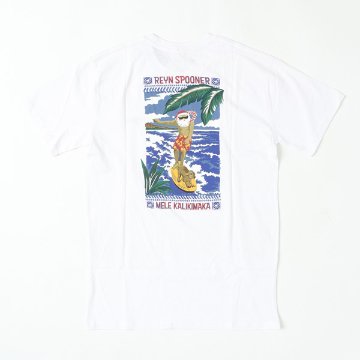 reynspooner レインスプーナー　301-5233 SURFING SANTA アロハ シャツ　ハワイ 夏 半袖  0001)WHITE画像