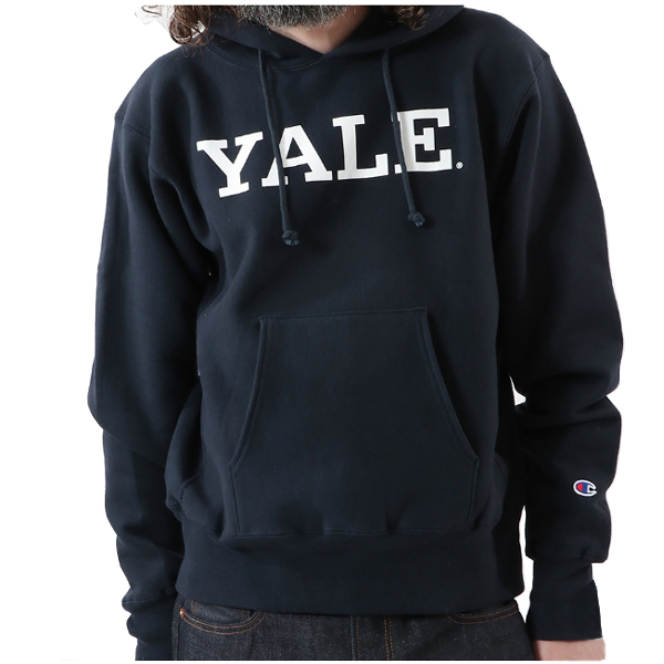 チャンピオン（champion) リバースウィーブ　プルオーバースウェットパーカー カレッジロゴ YALE C5-Q105　ユニセックスの画像