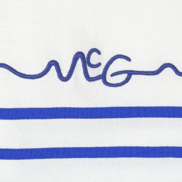 McGREGOR　マクレガー　レディース WOMENS 311704103 ロゴ刺繍切り替えボーダー ドロップショルダー七分袖画像