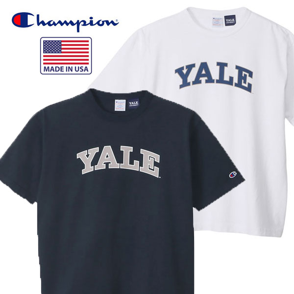 Champion チャンピオン 米国製　USA製 c5-z302 ティーテンイレブン ショートスリーブTシャツ トップス 半袖 夏 YALE イェール大学の画像