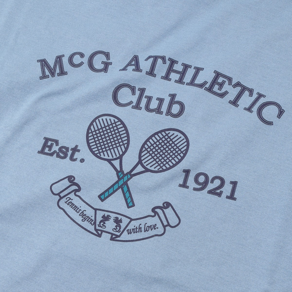 McGREGOR マクレガー 111723104 メンズ 半袖 Tシャツ プリントシャツ ラケットモチーフTee 夏 紳士画像