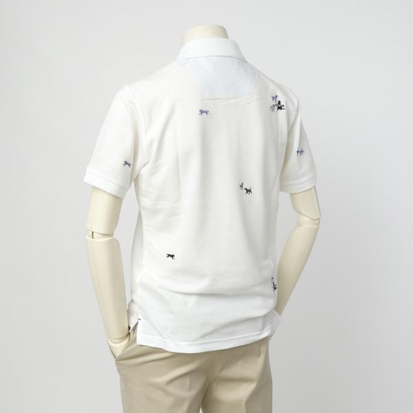  McGREGOR マックレガー メンズ 　111624301 Dog　刺繍　鹿の子 半袖ポロシャツ リフレッシング（吸汗、速乾）画像
