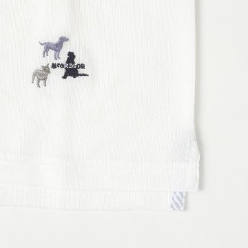  McGREGOR マックレガー メンズ 　111624301 Dog　刺繍　鹿の子 半袖ポロシャツ リフレッシング（吸汗、速乾）の画像