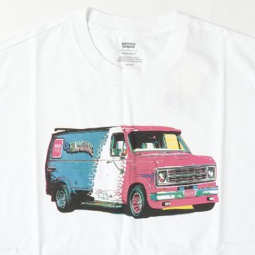 Levis リーバイス 87373-01 ヴィンテージ フィット Tシャツ ホワイト 14)Denim Machine　クルーネック トップス　メンズ　 Tシャツ 半袖 コットン 100％の画像