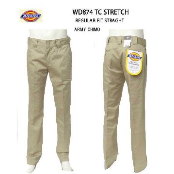 Dickies ディッキーズ 24874 ワークパンツ WD874 STRETCH SLIM メンズ パンツ の画像