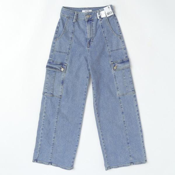 Something サムシング SEA588 LISA CARGO WIDE　ワイドカーゴパンツ　デニム　ストレッチの画像