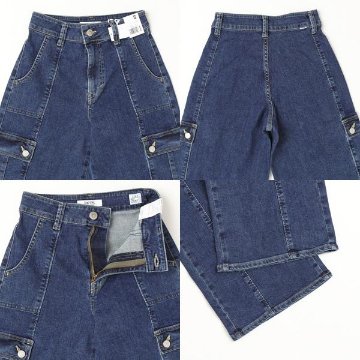 Something サムシング SEA588 LISA CARGO WIDE　ワイドカーゴパンツ　デニム　ストレッチの画像