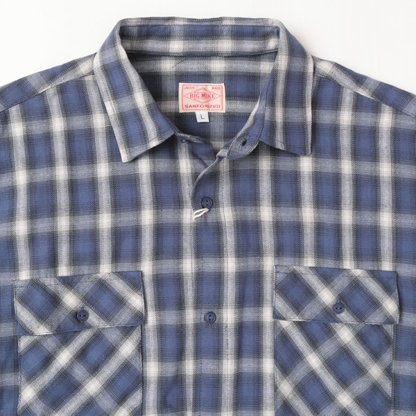 BIG MIKE ビッグマイク 102415701 OMBLE CHECK SHIRTS 長袖 チェックシャツ コットン の画像