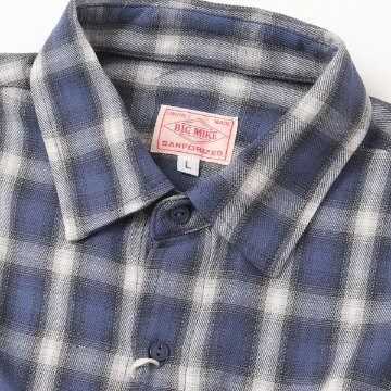 BIG MIKE ビッグマイク 102415701 OMBLE CHECK SHIRTS 長袖 チェックシャツ コットン の画像