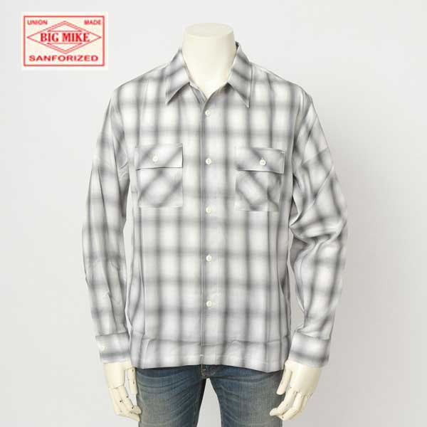 BIG MIKE 102425012 OMBLE CHECK L/S SHIRTS メンズ 長袖 シャツ レギュラーカラー の画像