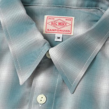 BIG MIKE 102425012 OMBLE CHECK L/S SHIRTS メンズ 長袖 シャツ レギュラーカラー の画像