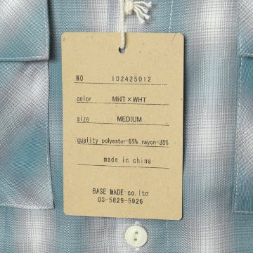 BIG MIKE 102425012 OMBLE CHECK L/S SHIRTS メンズ 長袖 シャツ レギュラーカラー の画像