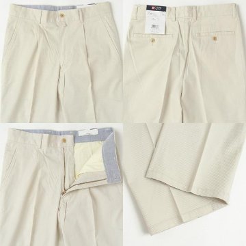 CHAPS 1516-4460 ワンタックピケストレッチトラウザー 30）ローアンバー スタイリッシュパンツ　の画像