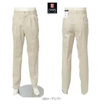 CHAPS 1516-4461 綿麻ストレッチツータックトラウザー 春夏仕様の画像