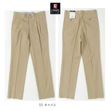 CHAPS 1516-4461 綿麻ストレッチツータックトラウザー 春夏仕様の画像