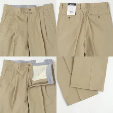 CHAPS 1516-4461 綿麻ストレッチツータックトラウザー 春夏仕様の画像