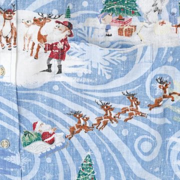 レインスプーナー  REYN　SPOONER 126-5931　RUDOLPH REINDEER 真っ赤なお鼻のトナカイ　　シリーズ　フルオープン　ボタンフロントの画像