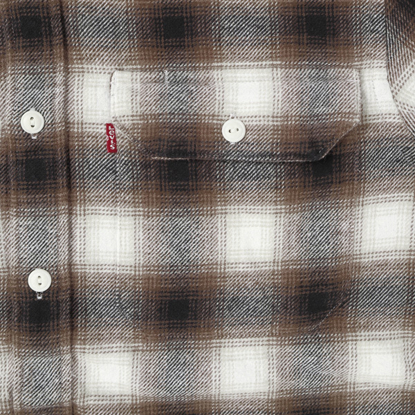 LEVI'S リーバイス　JACKSON ワーカーシャツ フランネルシャツ 19573-02 37）Brown メンズ ボックス型 秋 冬の画像