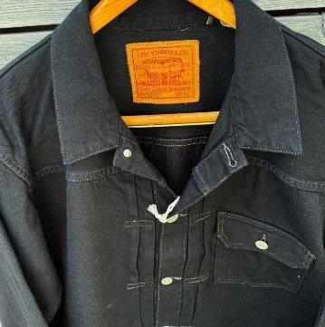 1936年Model   506ＸＸ  Type-ⅠJacket  ファーストモデル 70506-00 0033E-0000　オーバーダイブラック染め　ブルガリア製　ブラックデニム　Gジャンの画像